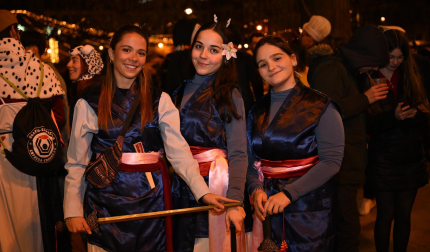 Foto de los disfraces de la Nochevieja 2024 en Pamplona./