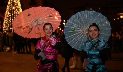 Foto de los disfraces de la Nochevieja 2024 en Pamplona./