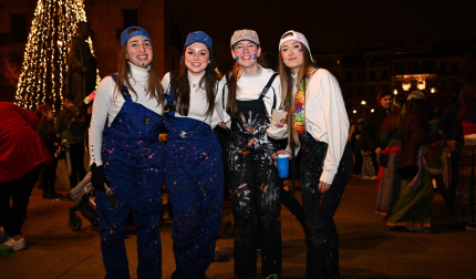 Foto de los disfraces de la Nochevieja 2024 en Pamplona./