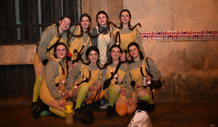 Foto de los disfraces de la Nochevieja 2024 en Pamplona./