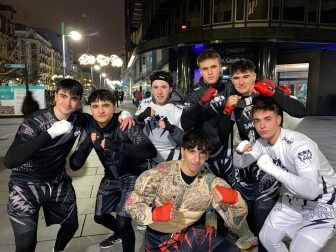 Foto de los disfraces de la Nochevieja 2024 en Pamplona./