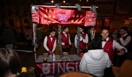 Foto de los disfraces de la Nochevieja 2024 en Pamplona./
