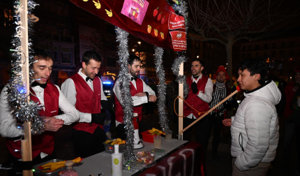 Foto de los disfraces de la Nochevieja 2024 en Pamplona./
