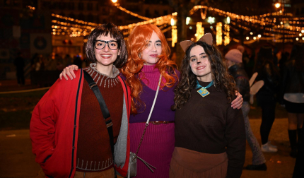 Foto de los disfraces de la Nochevieja 2024 en Pamplona./