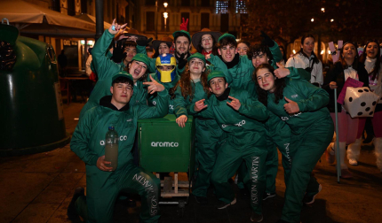 Foto de los disfraces de la Nochevieja 2024 en Pamplona./