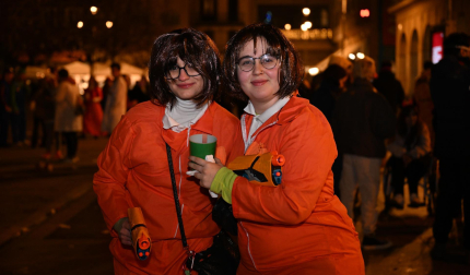 Foto de los disfraces de la Nochevieja 2024 en Pamplona./