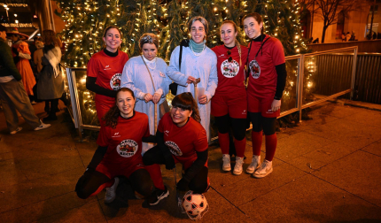 Foto de los disfraces de la Nochevieja 2024 en Pamplona./
