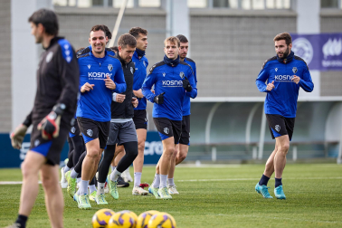 Fotos del entrenamiento de Osasuna este domingo 5 de enero.