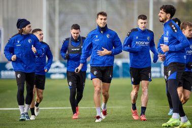 Fotos del entrenamiento de Osasuna este domingo 5 de enero.