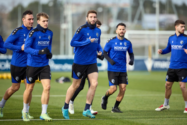 Fotos del entrenamiento de Osasuna este domingo 5 de enero.