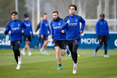 Fotos del entrenamiento de Osasuna este domingo 5 de enero.