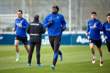 Fotos del entrenamiento de Osasuna este domingo 5 de enero.