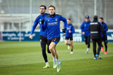 Fotos del entrenamiento de Osasuna este domingo 5 de enero.