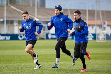 Fotos del entrenamiento de Osasuna este domingo 5 de enero.