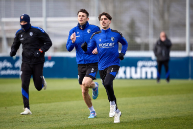 Fotos del entrenamiento de Osasuna este domingo 5 de enero.