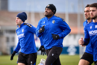 Fotos del entrenamiento de Osasuna este domingo 5 de enero.