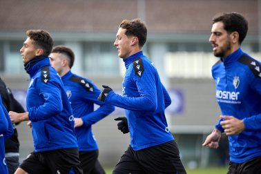 Fotos del entrenamiento de Osasuna este domingo 5 de enero.