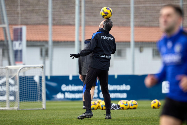 Fotos del entrenamiento de Osasuna este domingo 5 de enero.