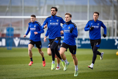 Fotos del entrenamiento de Osasuna este domingo 5 de enero.