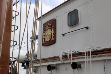 Fotos de la llegada de la Princesa Leonor al buque escuela 'Juan Sebastián de Elcano'.