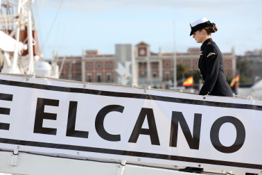 Primer día de la princesa Leonor a bordo del Juan Sebastián Elcano