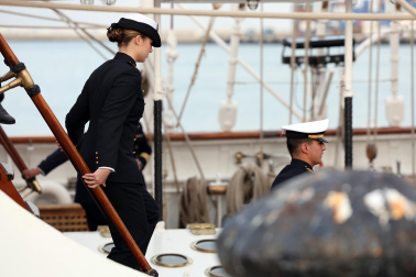 Primer día de la princesa Leonor a bordo del Juan Sebastián Elcano