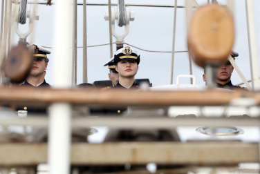 Primer día de la princesa Leonor a bordo del Juan Sebastián Elcano