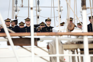 Primer día de la princesa Leonor a bordo del Juan Sebastián Elcano
