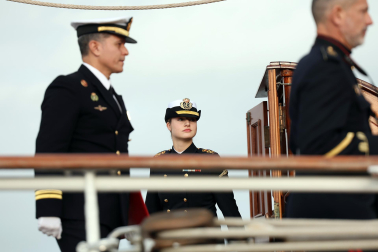Primer día de la princesa Leonor a bordo del Juan Sebastián Elcano