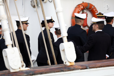 Primer día de la princesa Leonor a bordo del Juan Sebastián Elcano