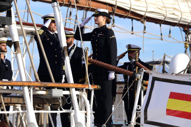 Primer día de la princesa Leonor a bordo del Juan Sebastián Elcano