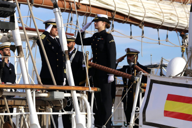 Primer día de la princesa Leonor a bordo del Juan Sebastián Elcano