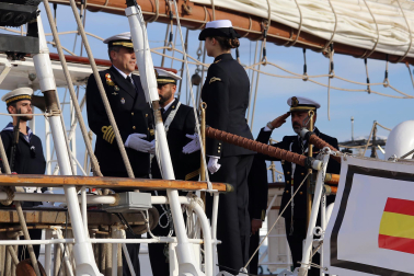 Primer día de la princesa Leonor a bordo del Juan Sebastián Elcano
