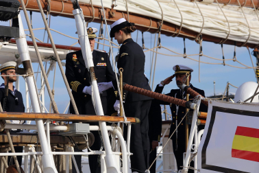 Primer día de la princesa Leonor a bordo del Juan Sebastián Elcano