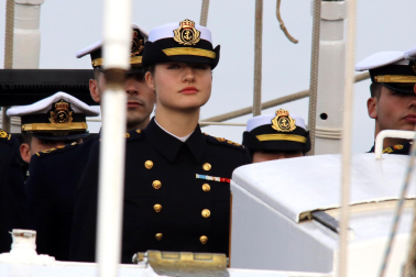 Primer día de la princesa Leonor a bordo del Juan Sebastián Elcano