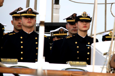 Primer día de la princesa Leonor a bordo del Juan Sebastián Elcano
