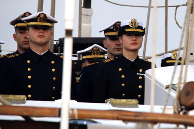 Primer día de la princesa Leonor a bordo del Juan Sebastián Elcano