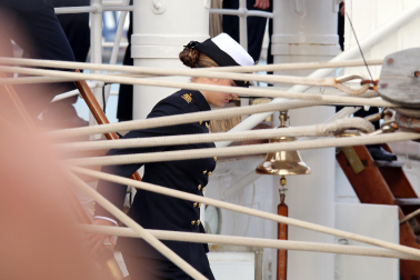 Primer día de la princesa Leonor a bordo del Juan Sebastián Elcano