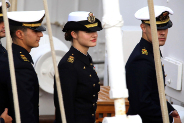 Primer día de la princesa Leonor a bordo del Juan Sebastián Elcano