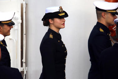Primer día de la princesa Leonor a bordo del Juan Sebastián Elcano
