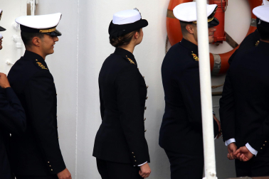 Primer día de la princesa Leonor a bordo del Juan Sebastián Elcano