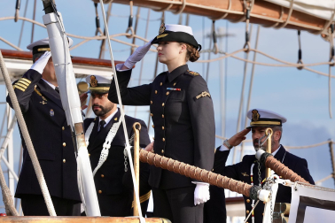 Primer día de la princesa Leonor a bordo del Juan Sebastián Elcano