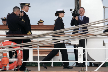 Primer día de la princesa Leonor a bordo del Juan Sebastián Elcano