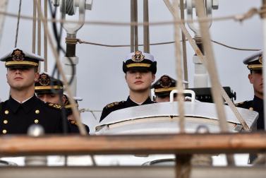 Primer día de la princesa Leonor a bordo del Juan Sebastián Elcano