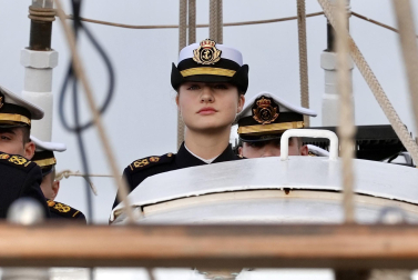 Primer día de la princesa Leonor a bordo del Juan Sebastián Elcano