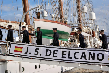 Primer día de la princesa Leonor a bordo del Juan Sebastián Elcano