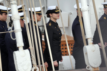 Primer día de la princesa Leonor a bordo del Juan Sebastián Elcano