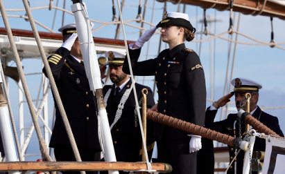 Primer día de la princesa Leonor a bordo del Juan Sebastián Elcano