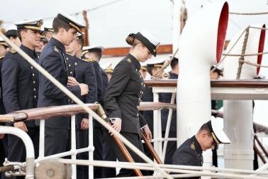 Primer día de la princesa Leonor a bordo del Juan Sebastián Elcano