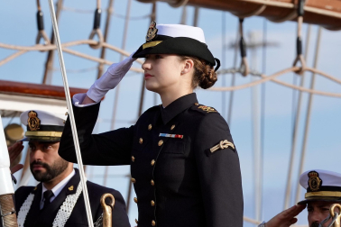 Primer día de la princesa Leonor a bordo del Juan Sebastián Elcano